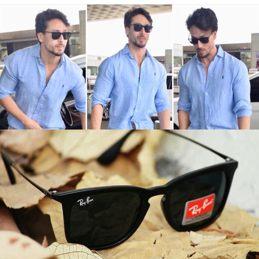 RAY-BAN New Looking Stylish Attractive Black & Black 4221 Square Sunglass For Unisex