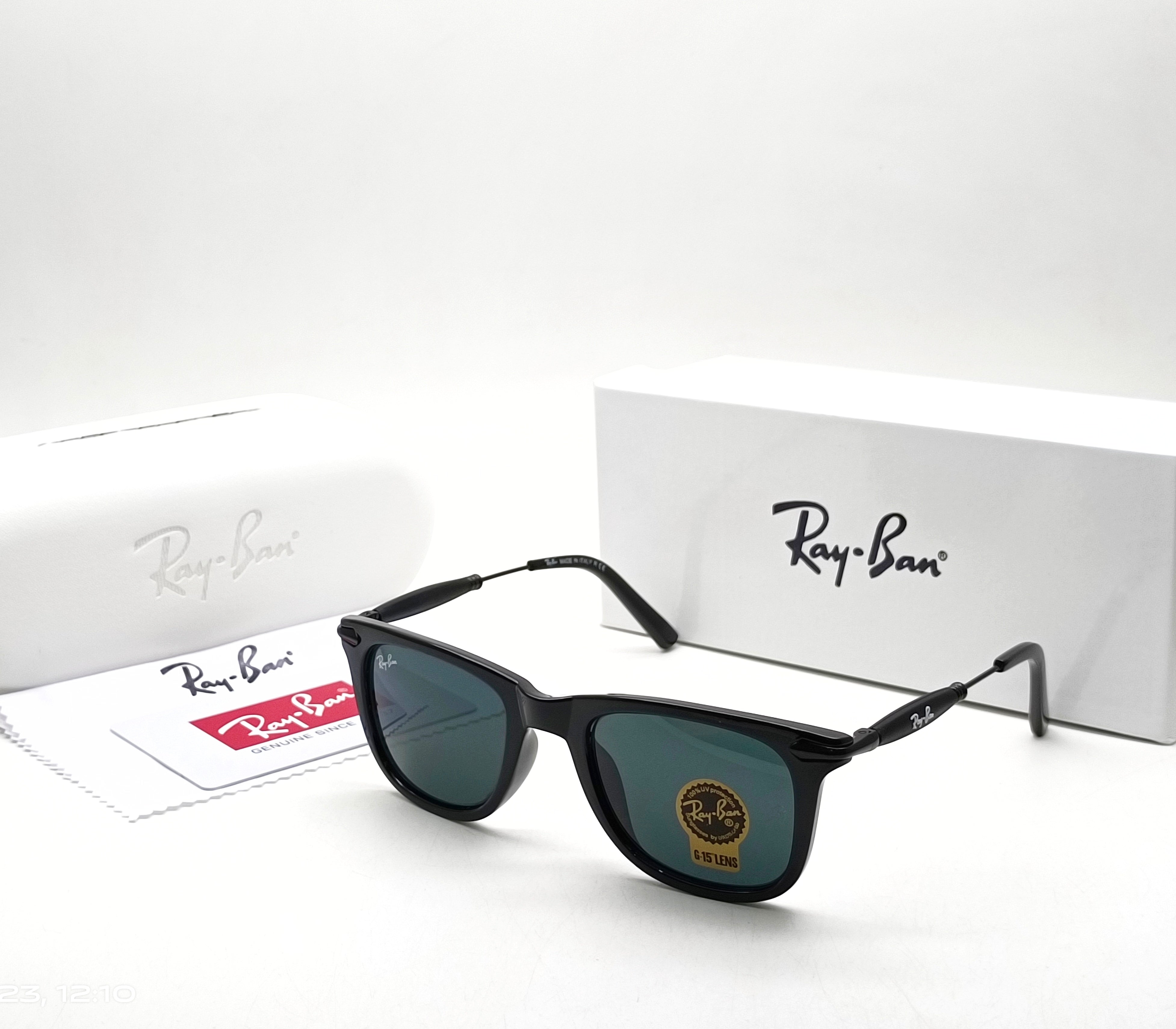 RAY BAN Black Black 2148 Square Metal Trendy Hot Favourite Wintage S Sunglass Deal