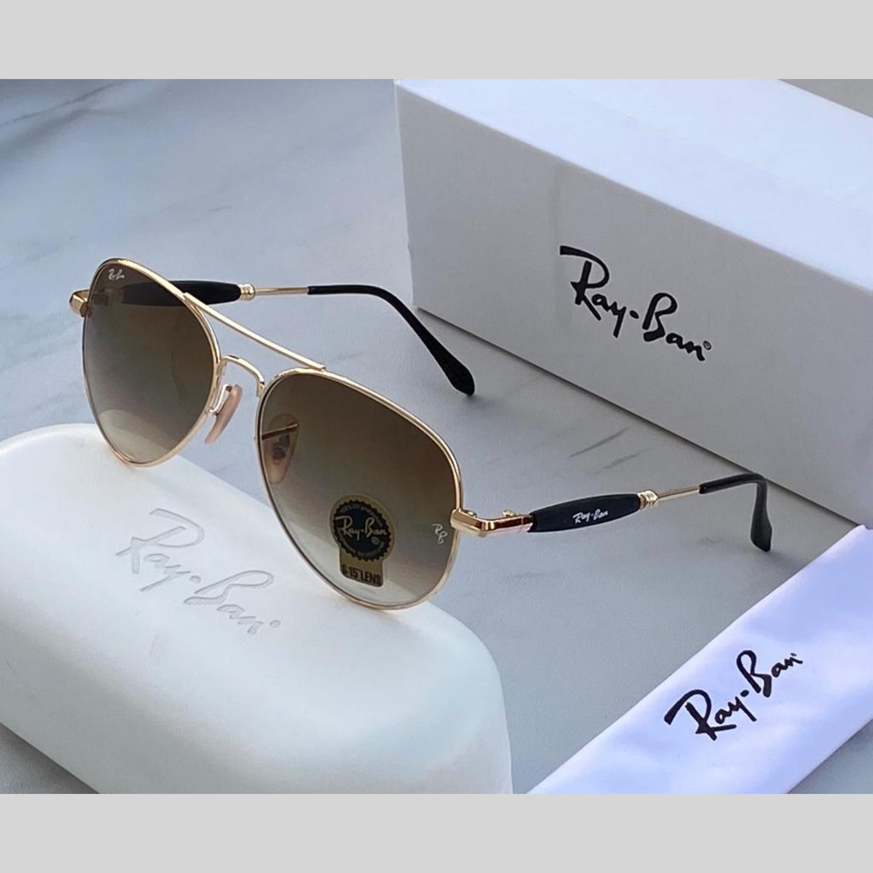 Ray ban aviator black 3517 online