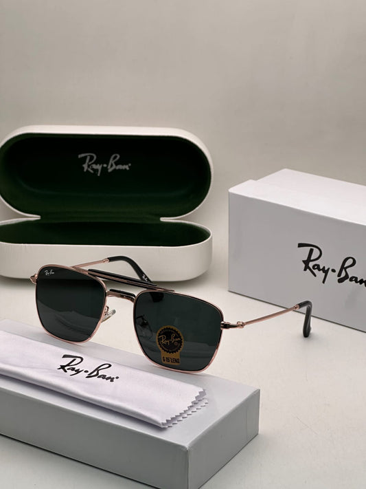 Ray-Ban Latest Fancy All Season Special RB Square Black Gold 5373 Trending Hot Favorite Fashionable Sunglass For Unisex.