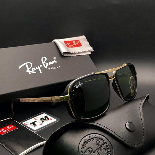 RAY-BAN New Modern Stylish Addition Shaded Green & Gold 4413 Oval Sunglass For Unisex