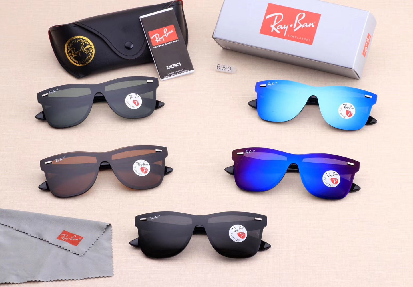 RAY-BAN New Addition Black & Black 650 Wayfarer Sunglass For Unisex