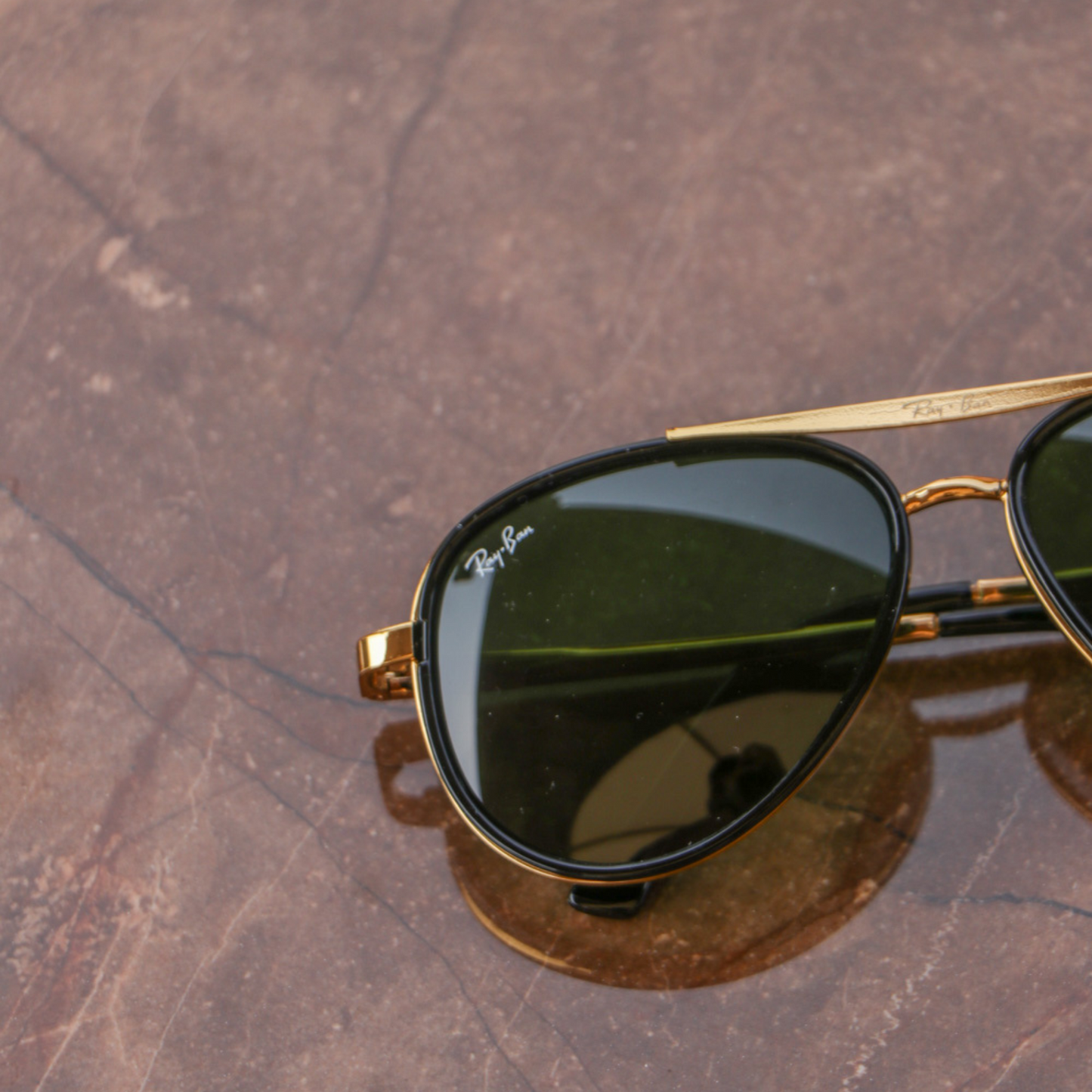 RAY-BAN Brown & Gold 4414 Causal Latest Sunglass For Unisex.