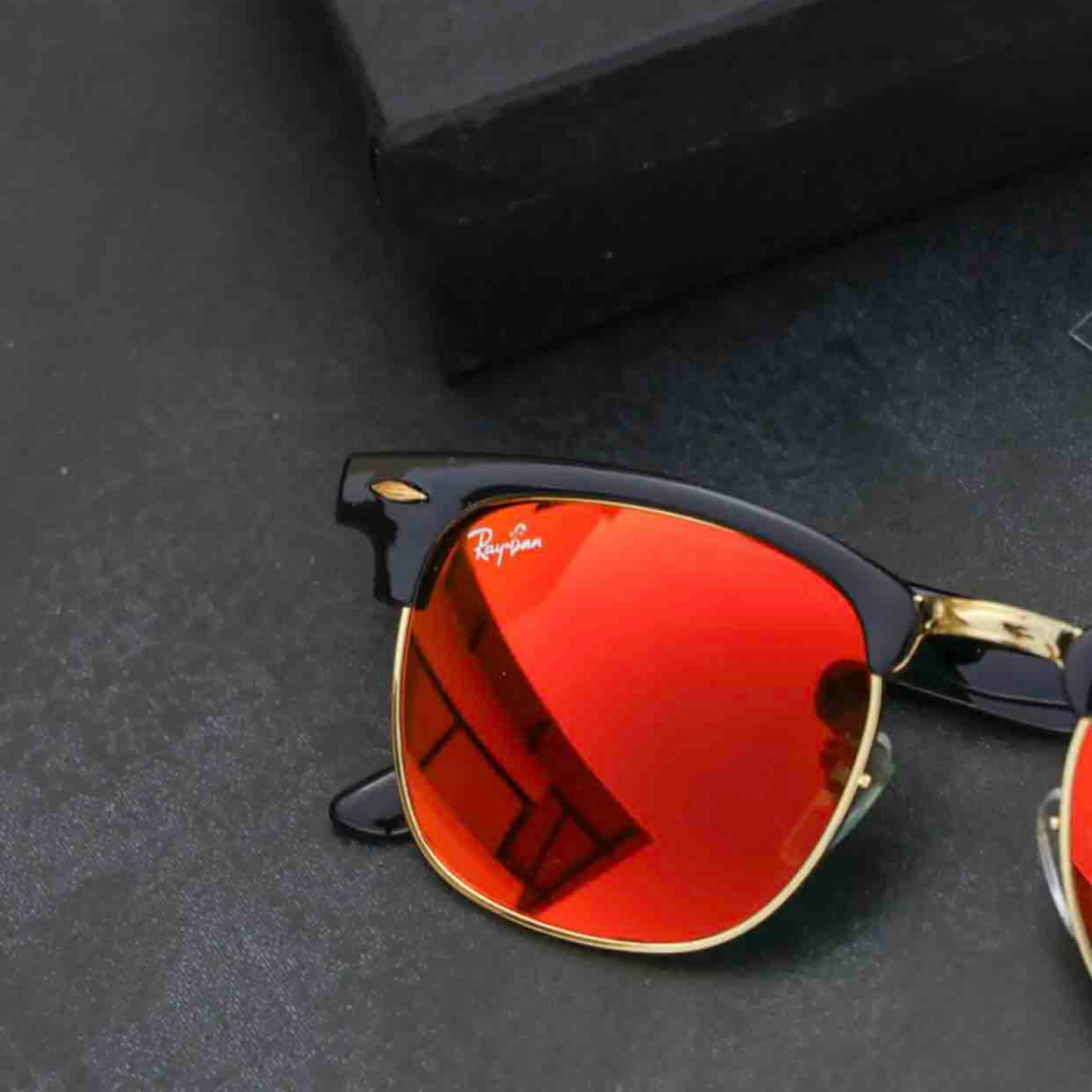 RAY-BAN New Stylish Orange & Gold 3016 Sunglass For Unisex