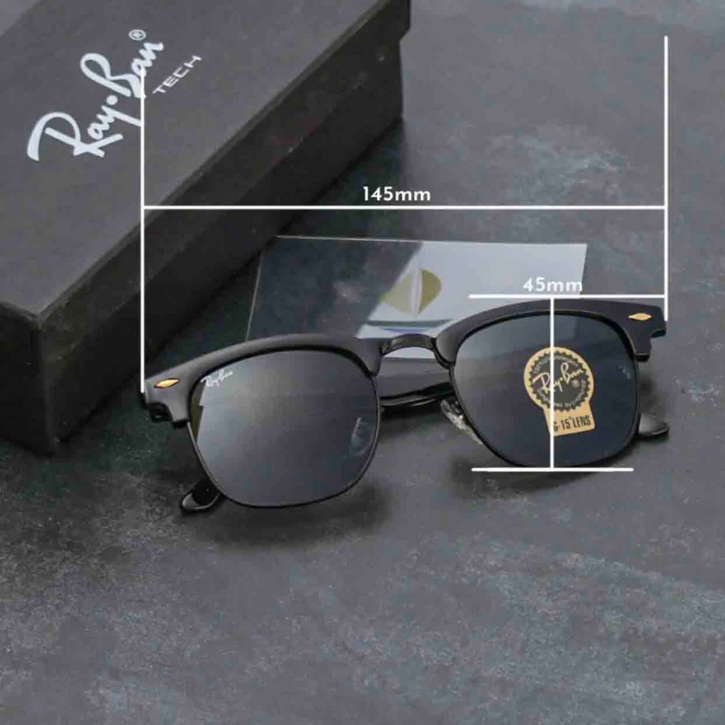 RAY-BAN New Stylish Black & Black 3016 Sunglass For Unisex