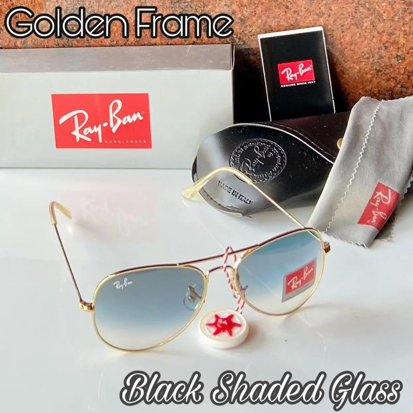 RAY-BAN All Season Special Men Women 7A Quality Shaded 3026 Aviator Causal Vintage Sunglasses For Unisex. ( Dc A1-3025/26 Mm )