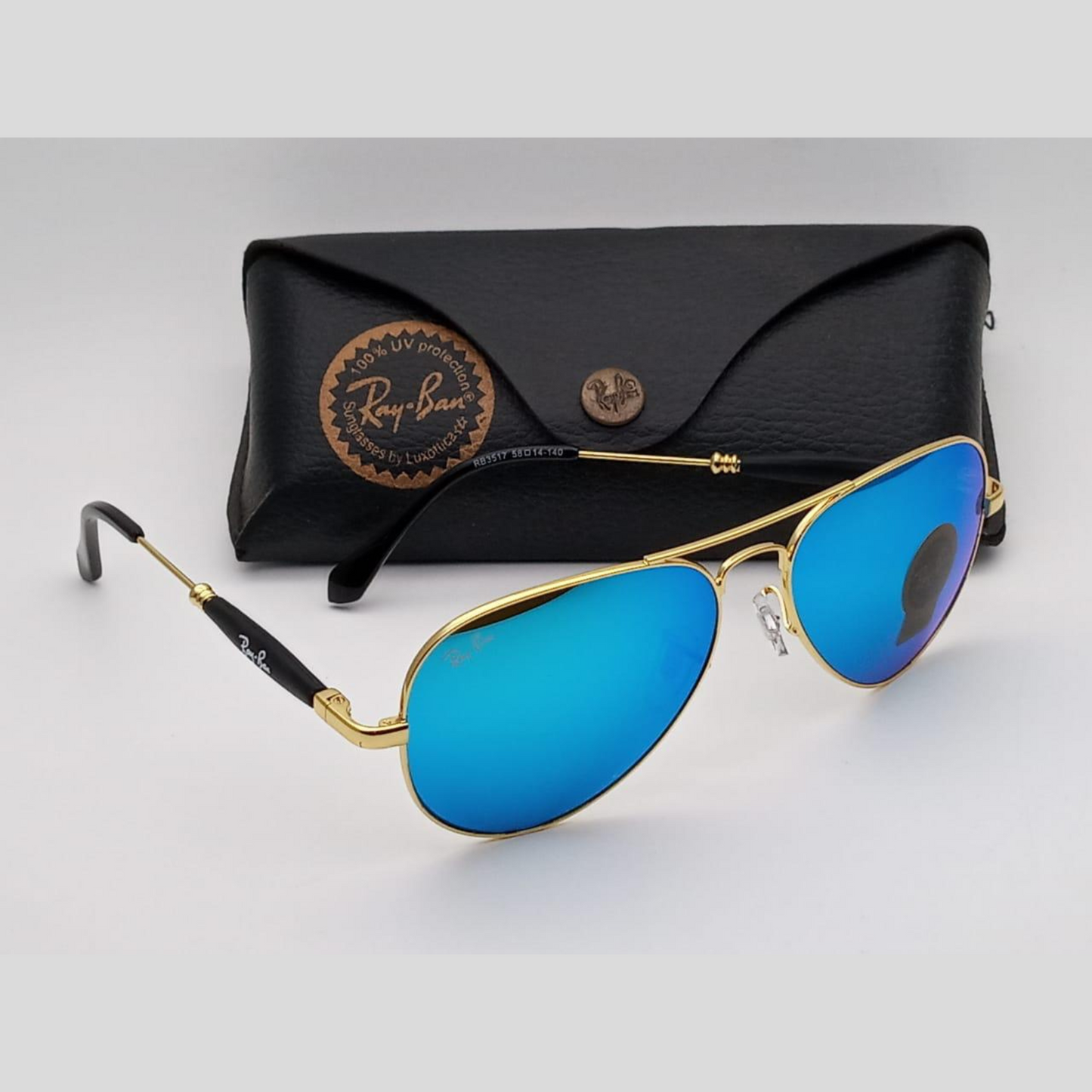 RAY-BAN All Season Special Men Women 7A Quality Shaded 3517 Oval Causal Vintage Sunglasses For Unisex. ( Dc A1-3517 Mm )