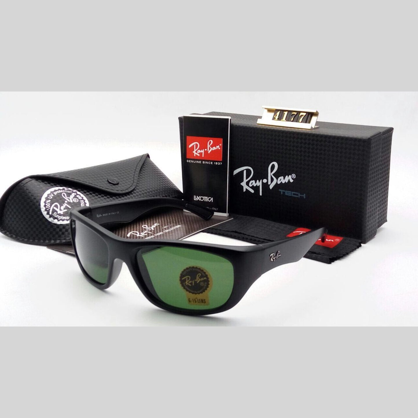 RAY-BAN Green & Black 4177 Sports Riding Wear Men's Sunglass.