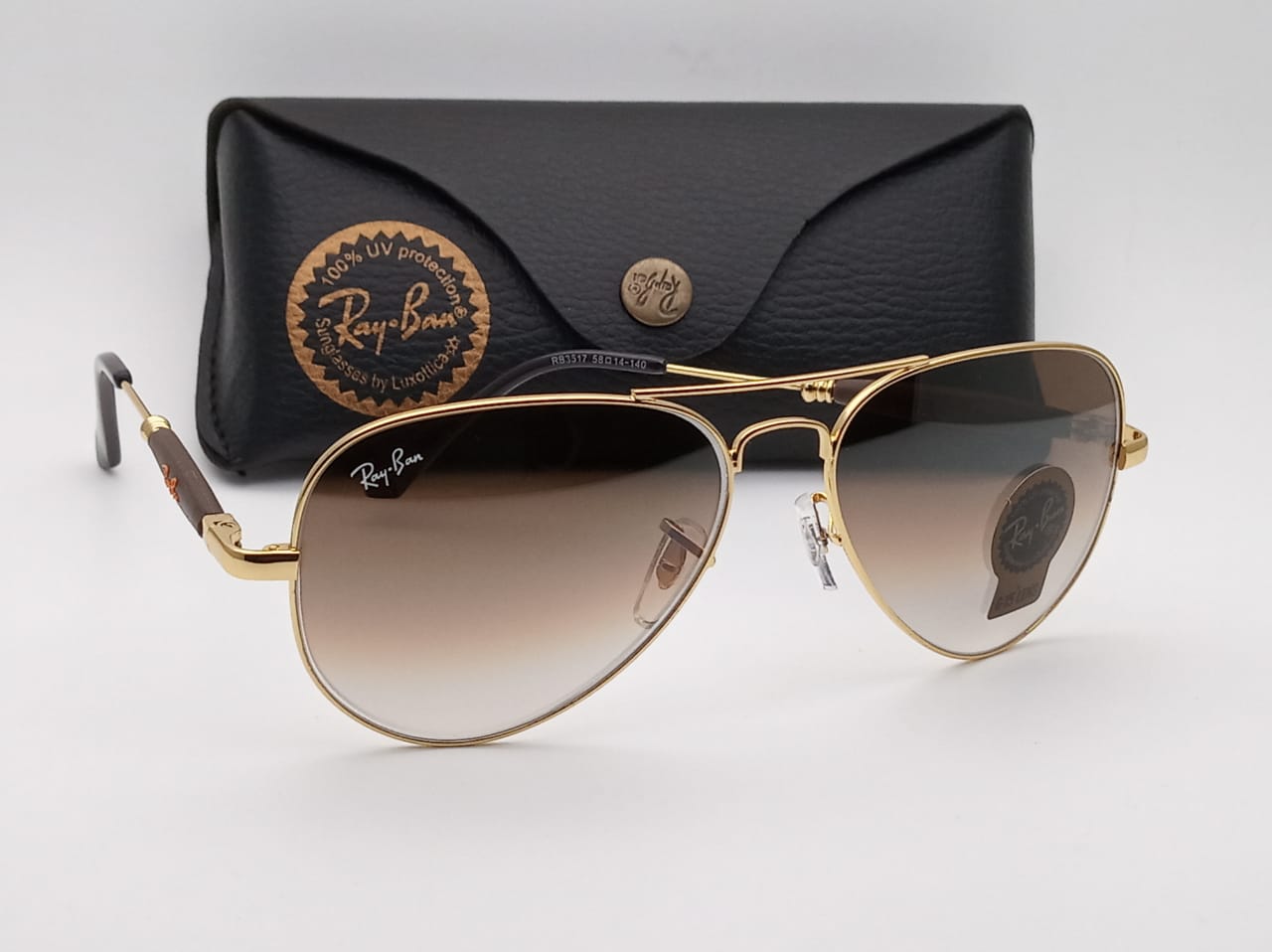 Brown Shade & Gold 3517 Oval Trendy Hot Favourite Wintage Sunglass For Unisex.