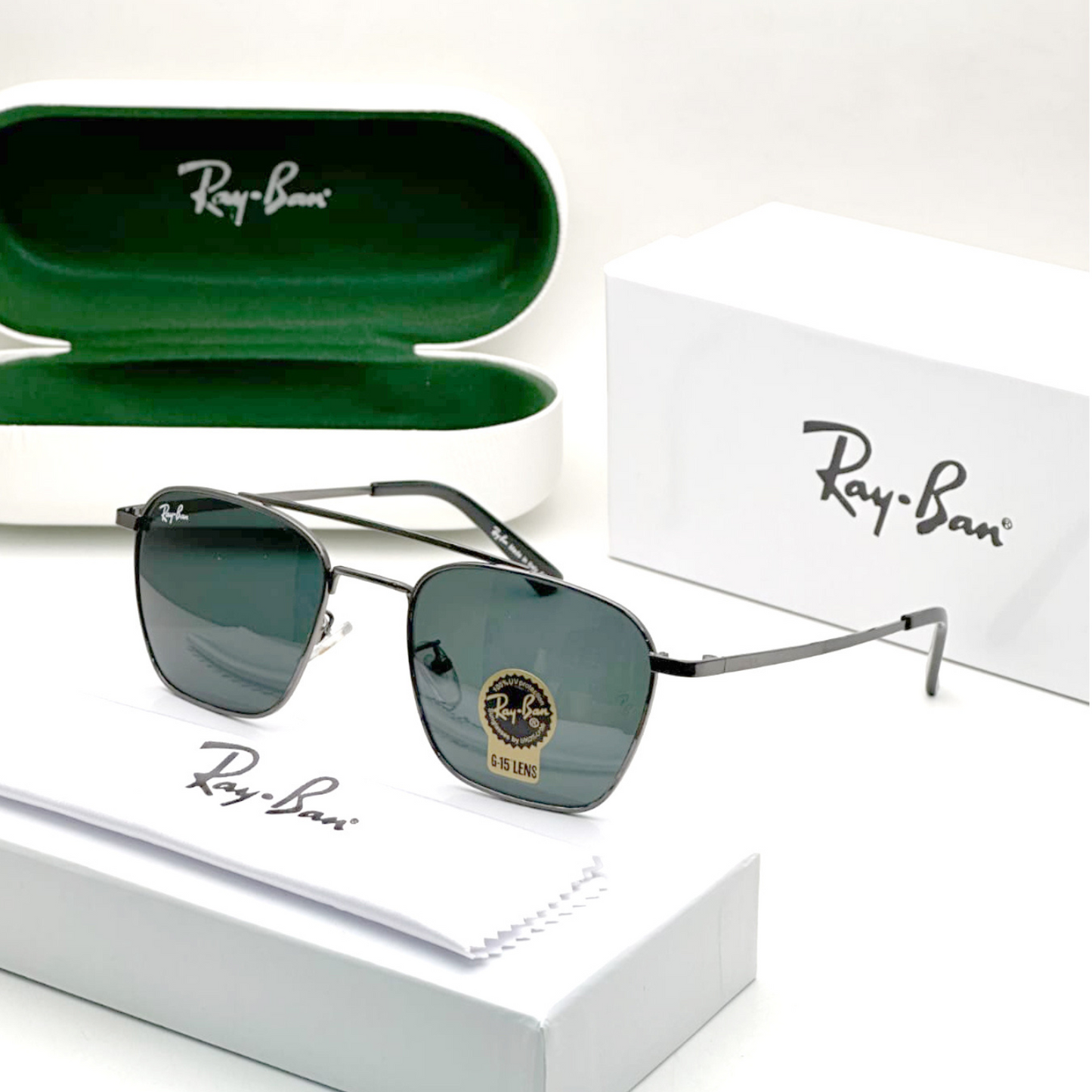 Ray-Ban Latest Fancy All Season Special RB Square Black Gold 5131 Trending Hot Favorite Fashionable Sunglass For Unisex.