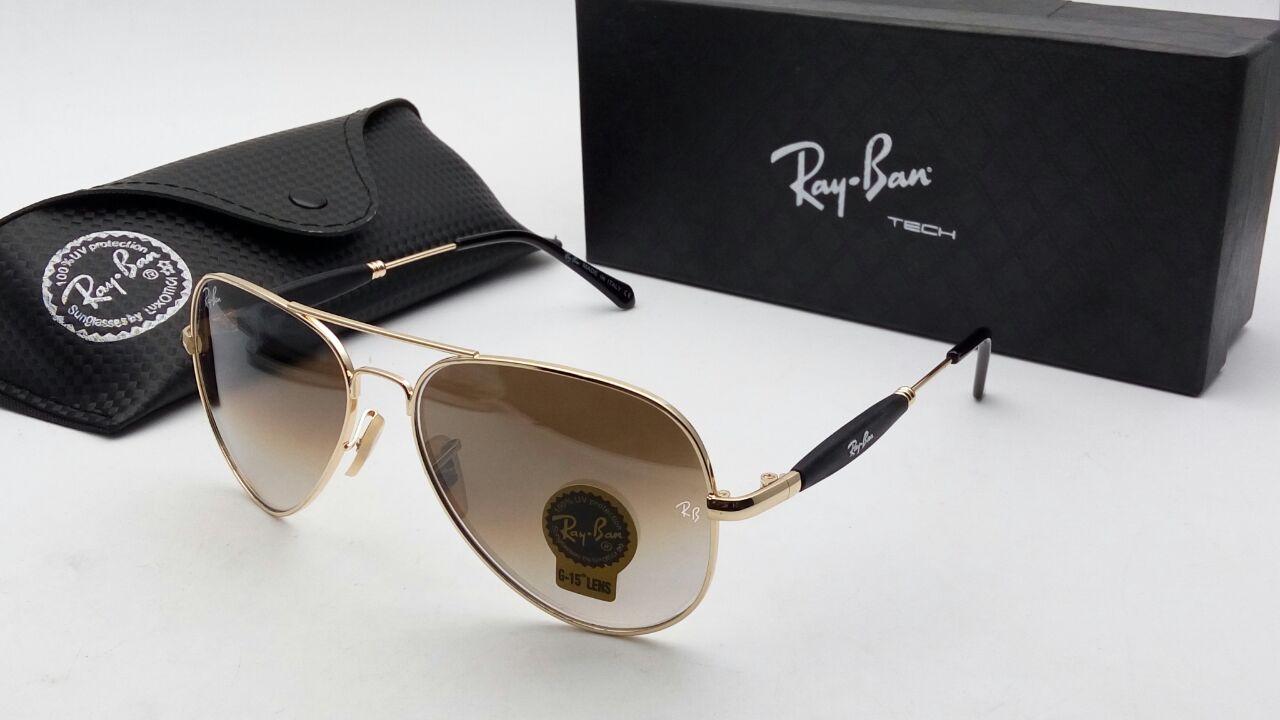 RAY-BAN New Fancy Men's double Shaded Aviator Metal Trendy Hot Favourite Wintage Sunglass For Unisex.