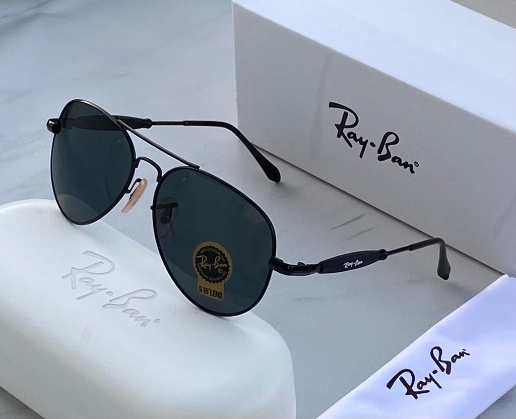 RAY-BAN Black & Black 3517 Oval Trendy Hot Favourite Wintage Sunglass For Unisex.