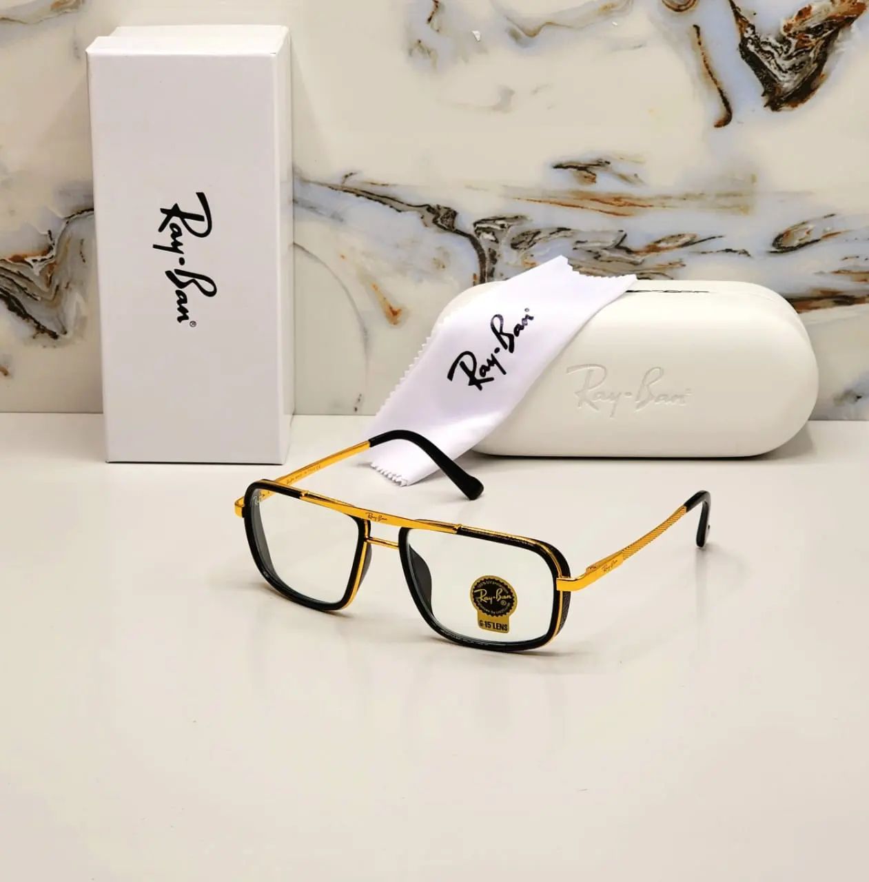 Day-Night & Gold 4413 Square Modal Causal Latest Sunglass For Unisex.