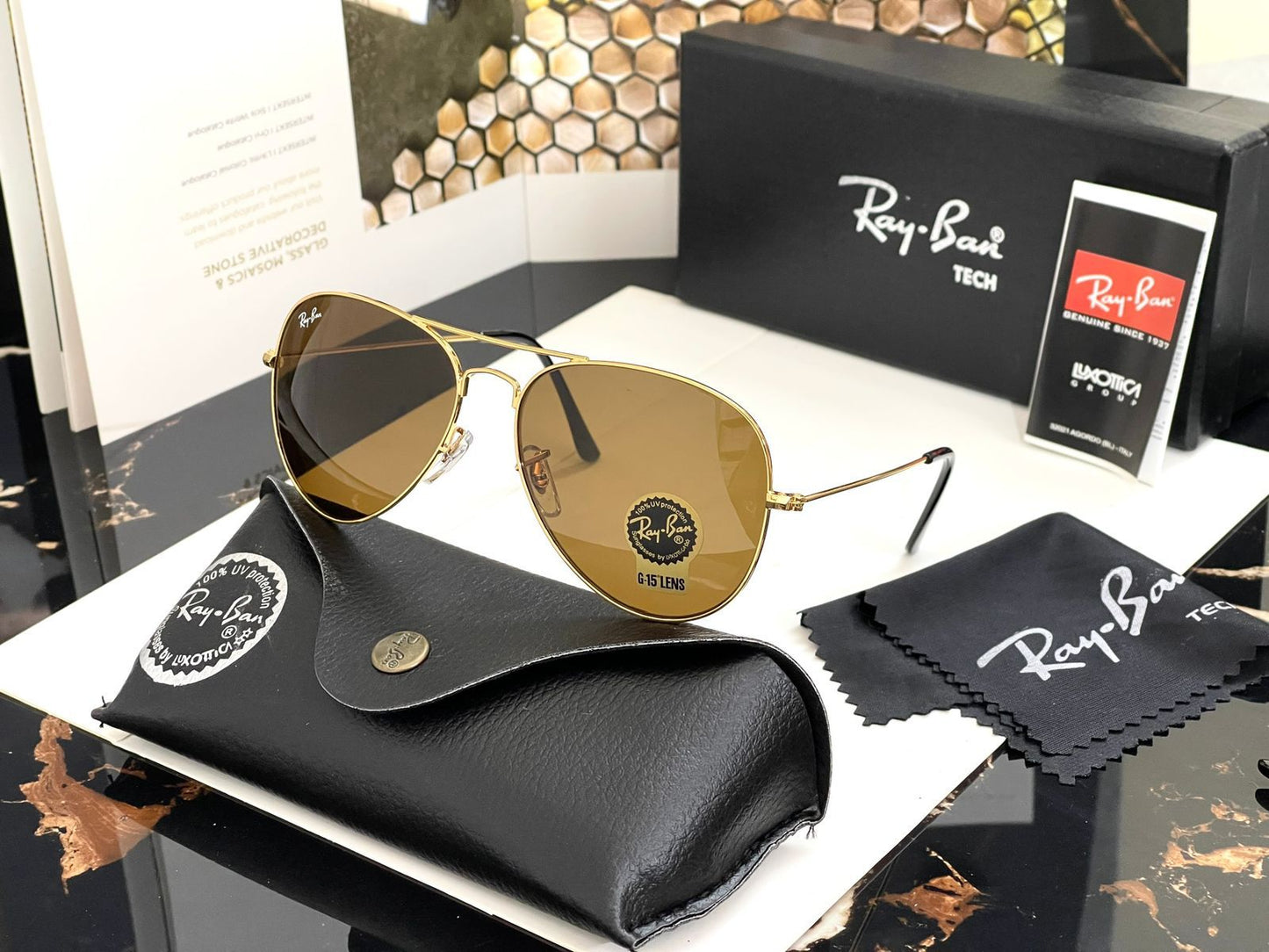 RAY-BAN New Men's Fancy Square Trendy Hot Favourite Wintage Sunglass For Unisex.