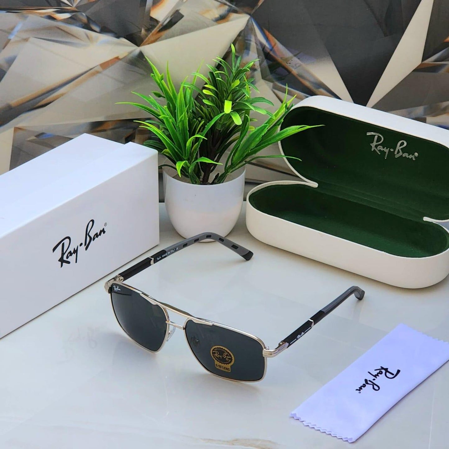 Ray-Ban Latest Fancy All Season Special RB Square 9713 Trending Hot Favorite Fashionable Sunglass For Unisex.