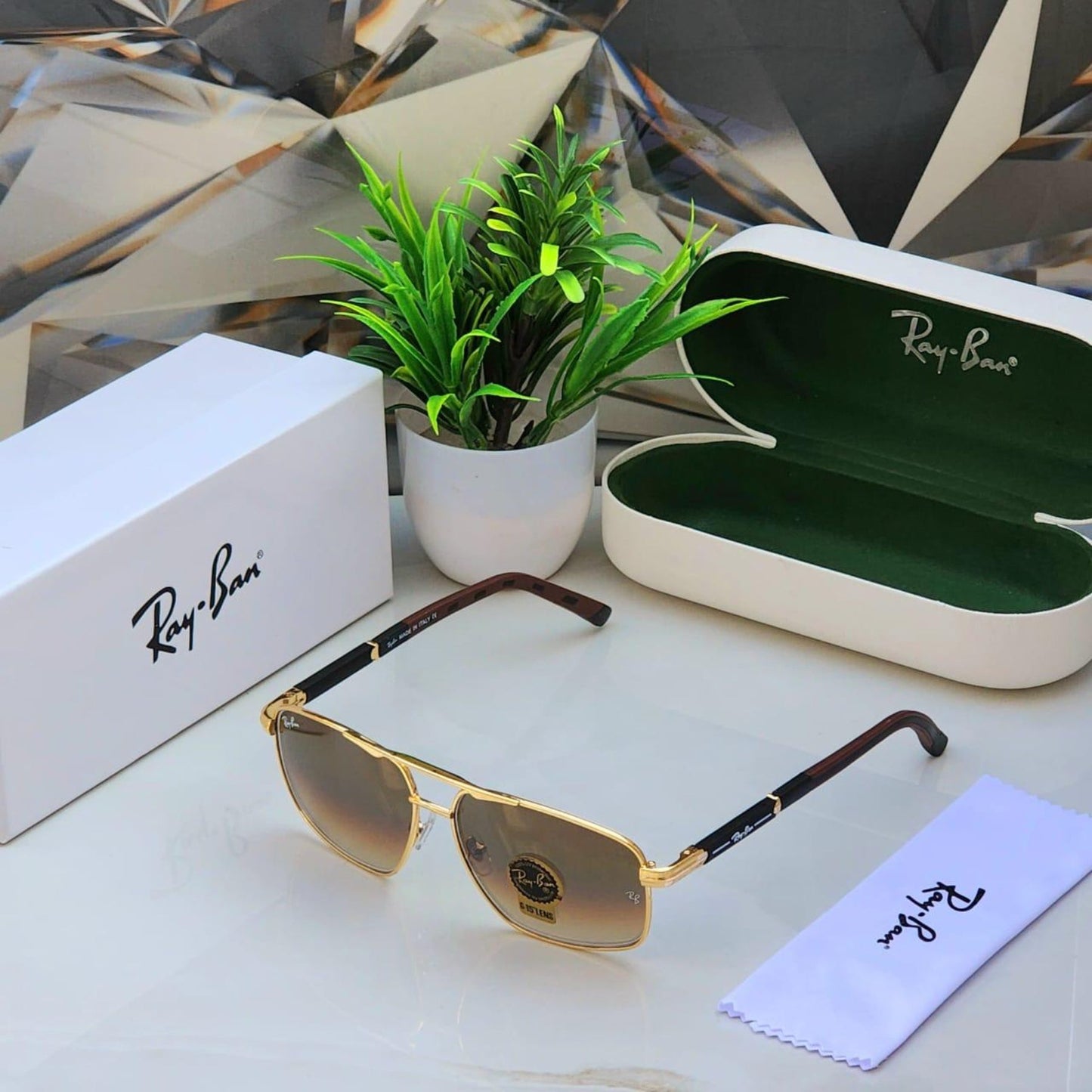 Ray-Ban Latest Fancy All Season Special RB Square 9713 Trending Hot Favorite Fashionable Sunglass For Unisex.