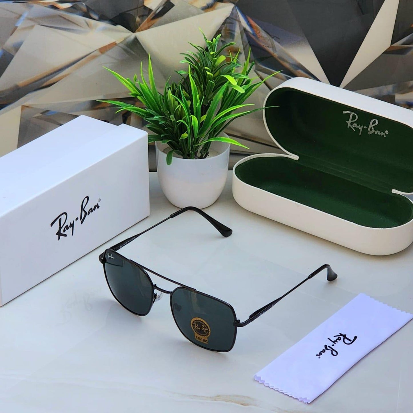 Ray-Ban Latest Fancy All Season Special RB Square 9712 Trending Hot Favorite Fashionable Sunglass For Unisex.