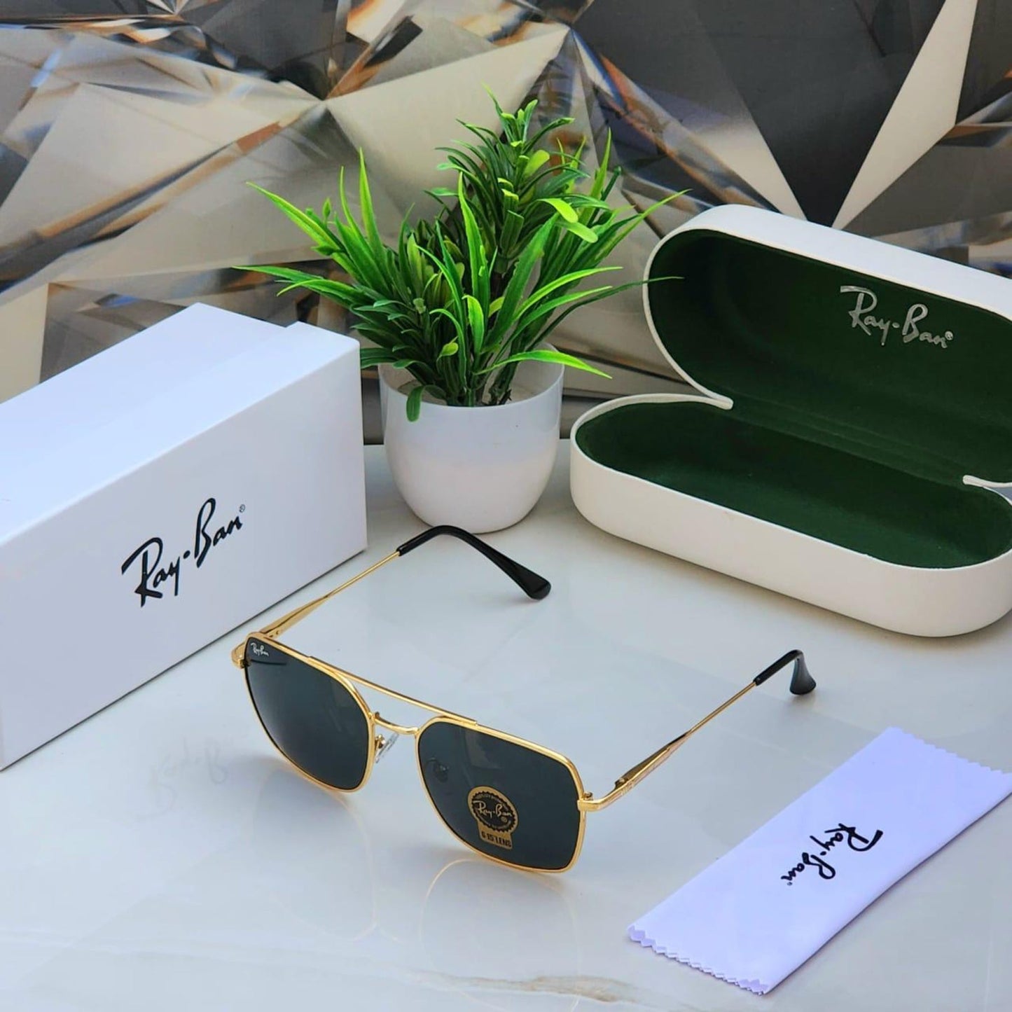 Ray-Ban Latest Fancy All Season Special RB Square 9712 Trending Hot Favorite Fashionable Sunglass For Unisex.