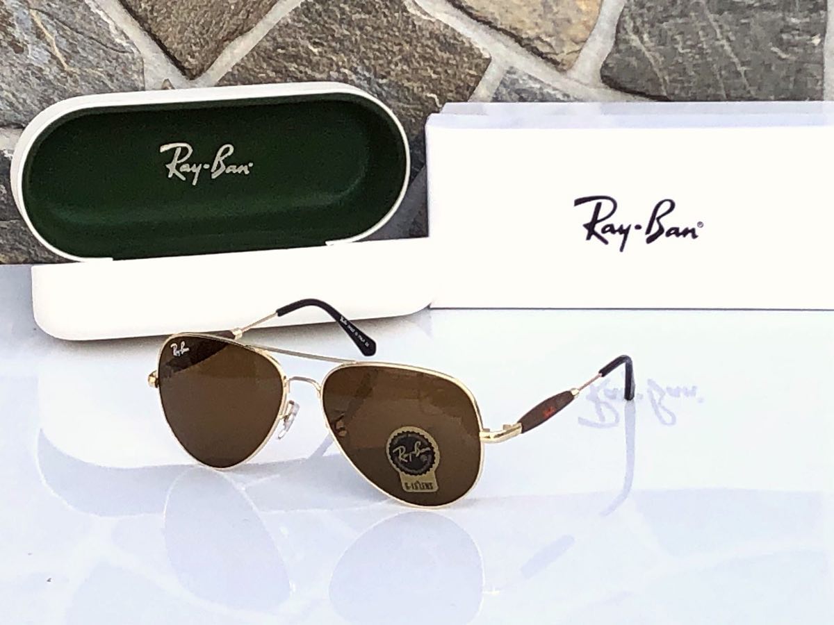 RAY-BAN New Fancy Men's double Shaded Aviator Metal Trendy Hot Favourite Wintage Sunglass For Unisex.