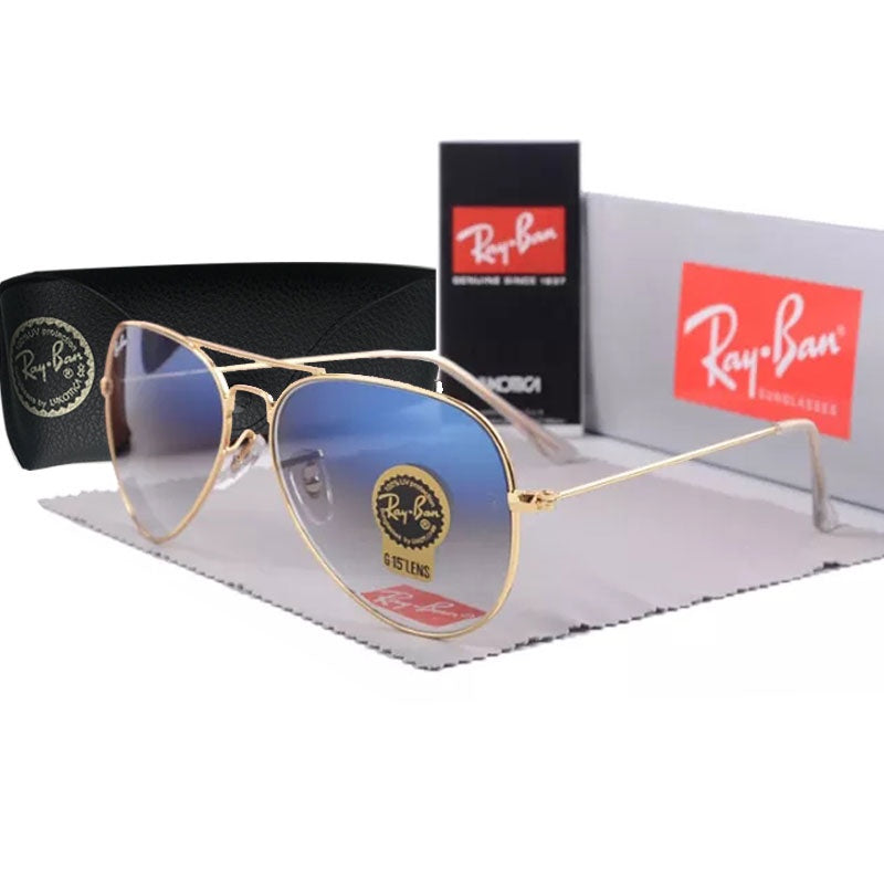 Blue Shade Gold 3026 Aviator Trendy Hot Favourite Wintage Sunglass For Unisex.