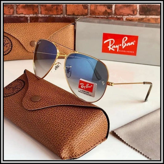 RAY-BAN Blue Dc & Gold ( 3026 ) New 26-mm Men's Sunglasses.