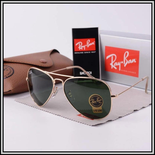 RAY-BAN Black & Gold ( 3026 ) New 26-mm Men's Sunglasses.