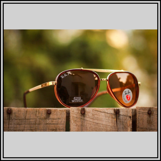 RAY-BAN Brown & Gold ( 4414 ) New 26-mm Men's Sunglasses.