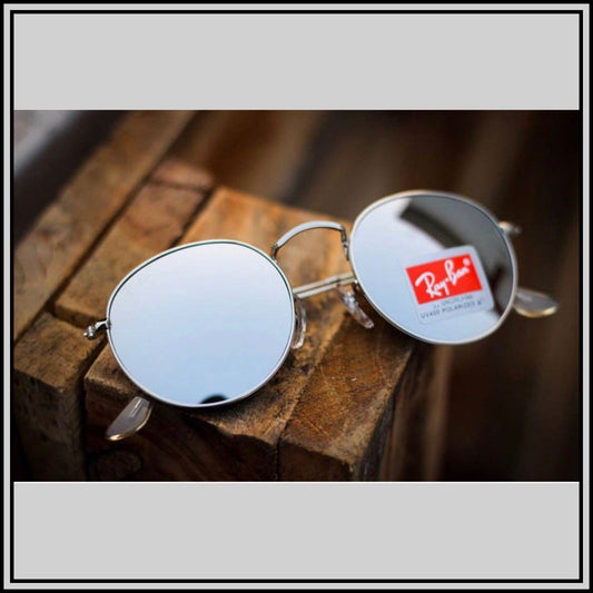 RAY-BAN Silver & Silver ( 3447) New 26-mm Men's Sunglasses.