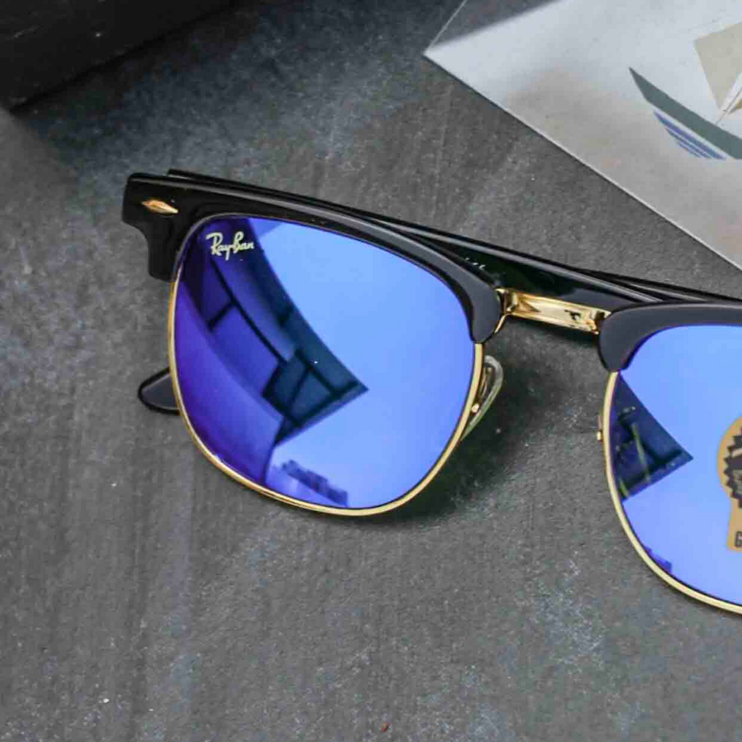 New Stylish Blue & Gold 3016 Sunglass For Unisex