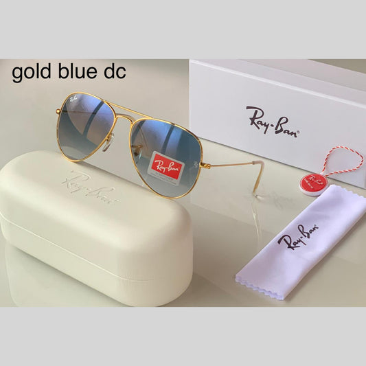 Blue Shaded & Gold ( 3026 ) Aviator Men's Hot Favorite Trendy Sunglasses.