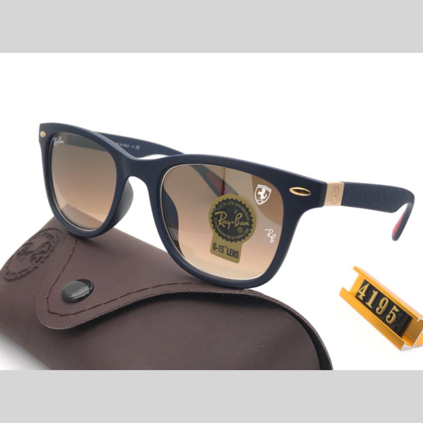 New Stylish Brown Shade & Black 4195 Square Sunglass For Unisex