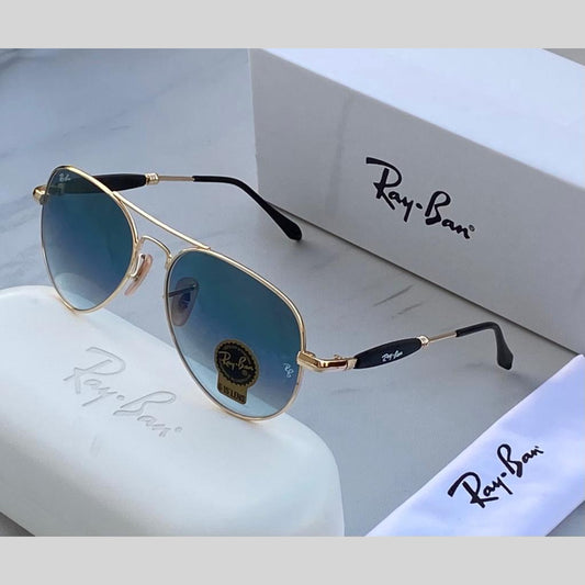 Blue Shaded & Gold 3517 Oval Trendy Hot Favourite Wintage Sunglass For Unisex.