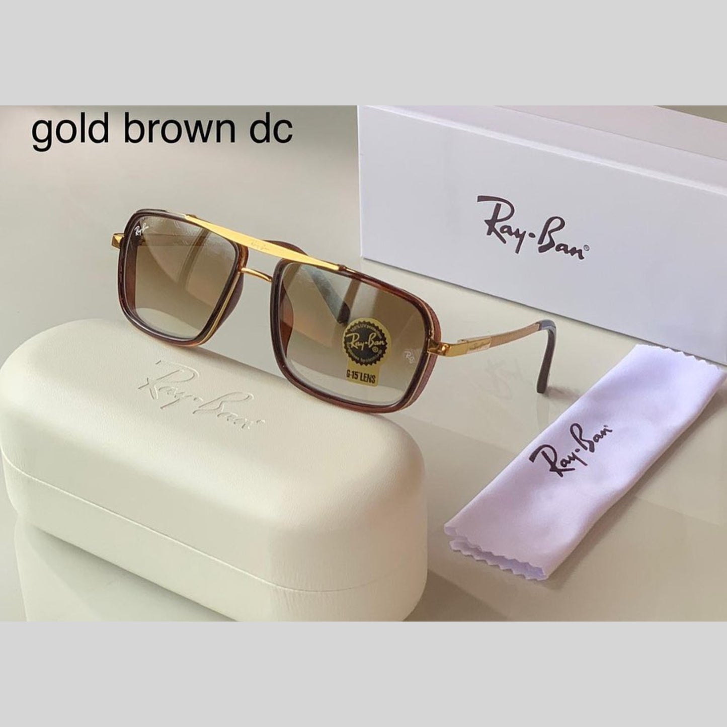 Brown Shaded & Gold 4413 Square Causal Latest Sunglass For Unisex.
