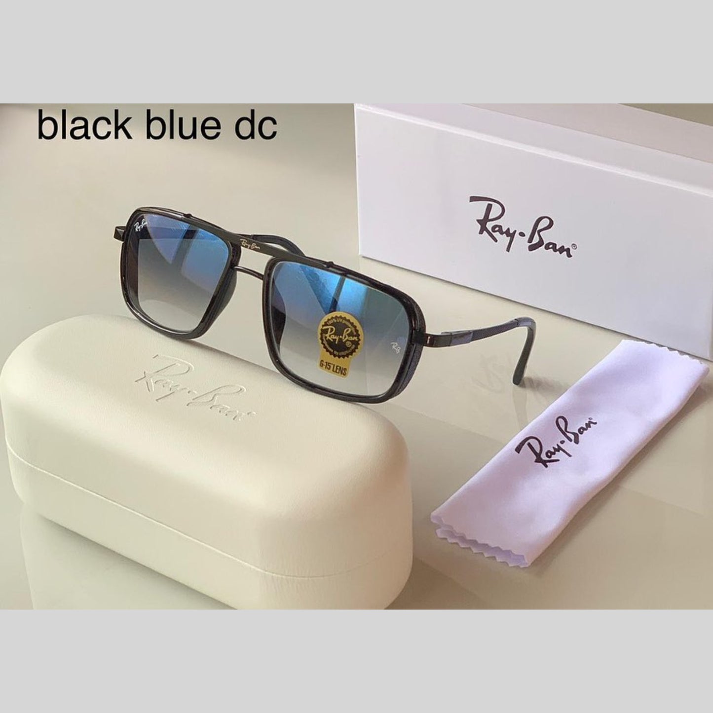Blue Shaded & Black 4413 Square Causal Latest Sunglass For Unisex.