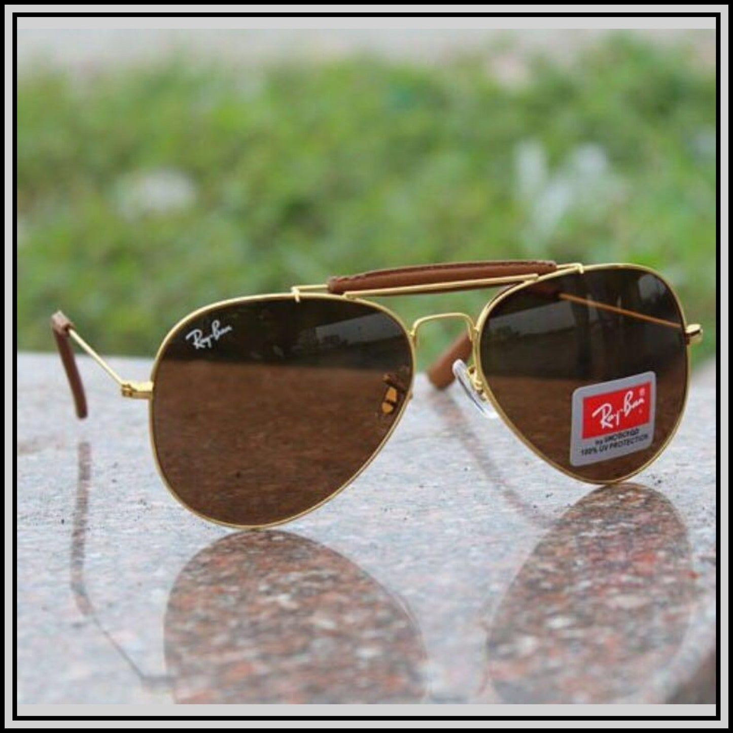 Brown & Gold ( 3422 ) New 26-mm Men's Sunglasses.