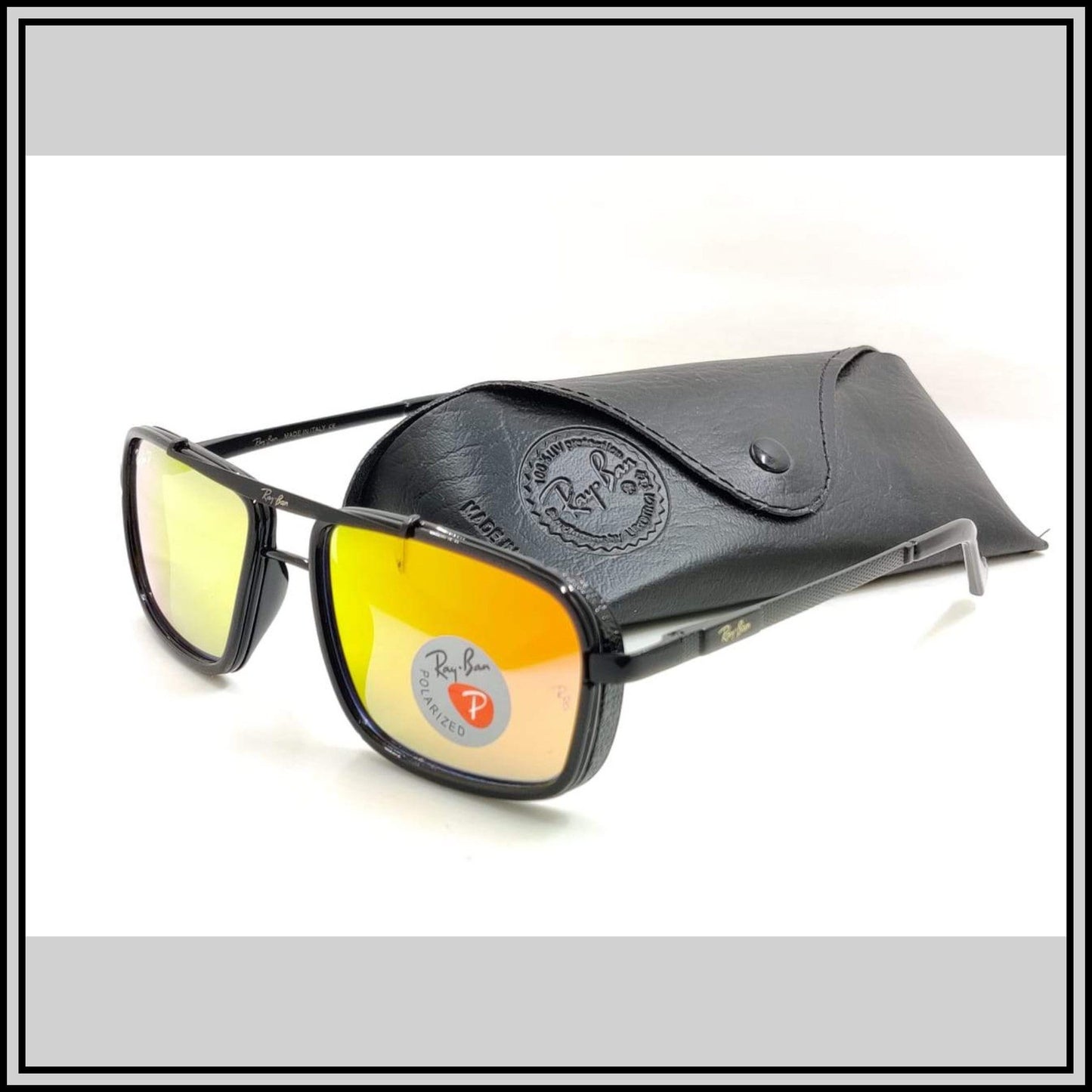 Orange & Black ( 4413 ) New 26-mm Men's Sunglasses.